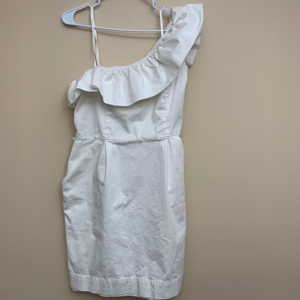 One shoulder dress w/ pockets